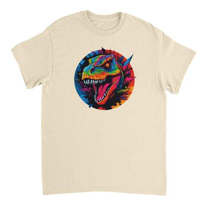 Neon Dinosaur T-Shirt - Heavyweight Cotton, Classic Fit, 100% Cotton - Mister Snarky's