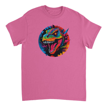 Neon Dinosaur T-Shirt - Heavyweight Cotton, Classic Fit, 100% Cotton - Mister Snarky's