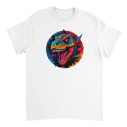 Neon Dinosaur T-Shirt - Heavyweight Cotton, Classic Fit, 100% Cotton - Mister Snarky's